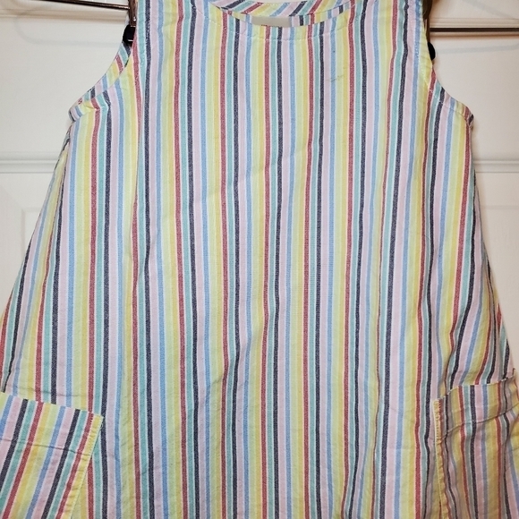 Hanna Andersson Sz 5 Dress Sundress Trapeze Swing Sleeveless Pockets Rainbow - Picture 3 of 9